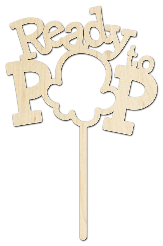 Ready To Pop Kernel Baby Shower Cake Toppers | Baby Shower Cake Topper for Girl | Baby Shower Cake Topper for Boy | Maple Plywood Topper