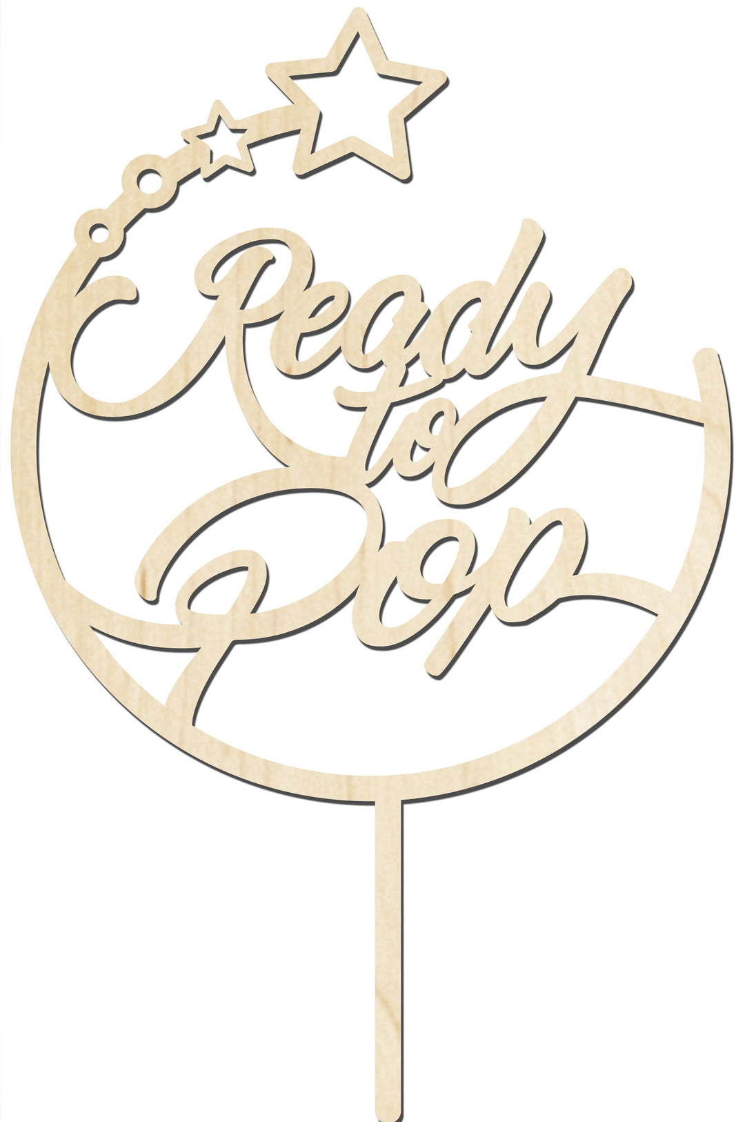 Ready To Pop Stars Baby Shower Cake Toppers | Baby Shower Cake Topper for Girl | Baby Shower Cake Topper for Boy | Maple Plywood Topper