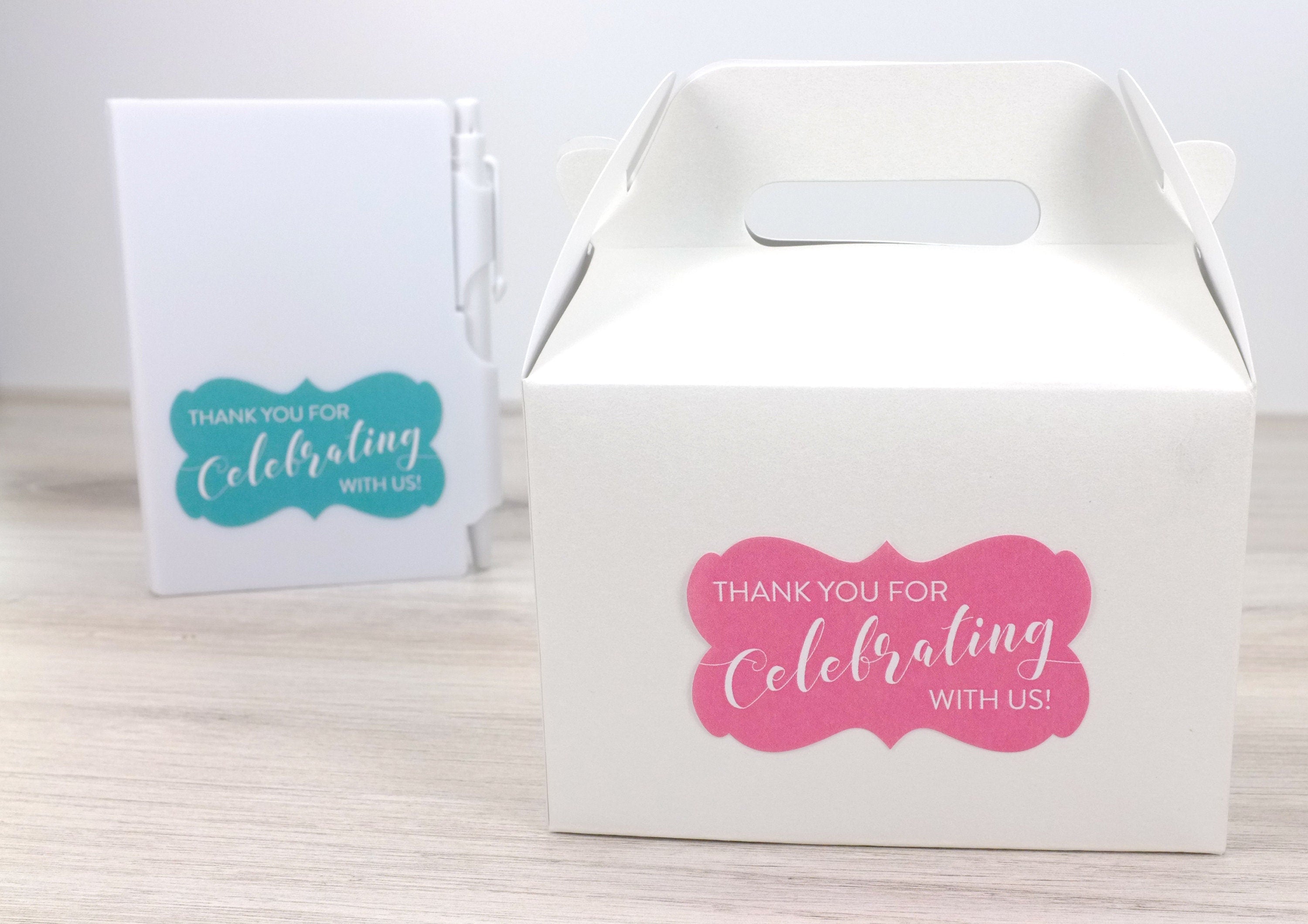 Thank You for Celebrating with Us Stickers, 36 ct,  Bridal, Wedding, Baby Shower Labels