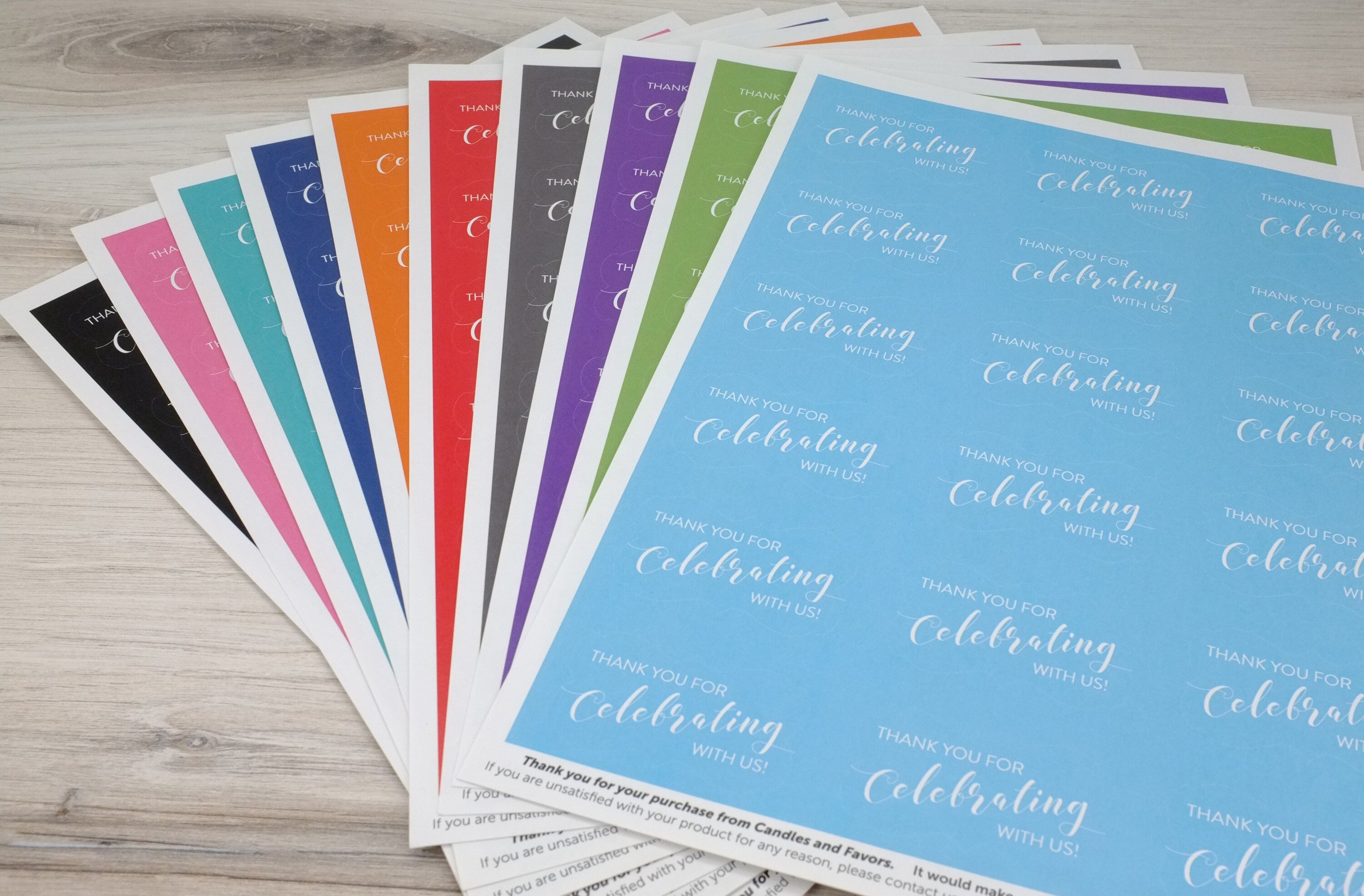 Thank You for Celebrating with Us Stickers, 36 ct,  Bridal, Wedding, Baby Shower Labels