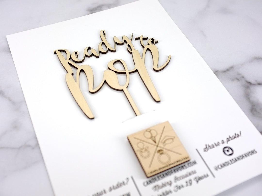 Elegant Ready To Pop Baby Shower Cake Topper | Baby Shower Cake Topper for Girl | Baby Shower Cake Topper for Boy | Maple Plywood Topper