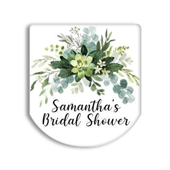 Greenery Sanitizer Thank You Stickers, Personalized Stickers for Favors, Wedding Favor Shower Favor with Eucalyptus, Bridal Shower Labels