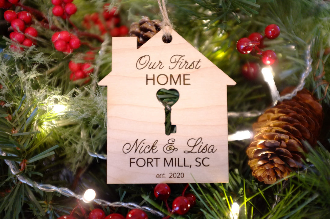 Our First Home Ornament | Christmas Ornament | Our First Christmas in Our New Home Ornament | House Ornament | Wooden House Ornament