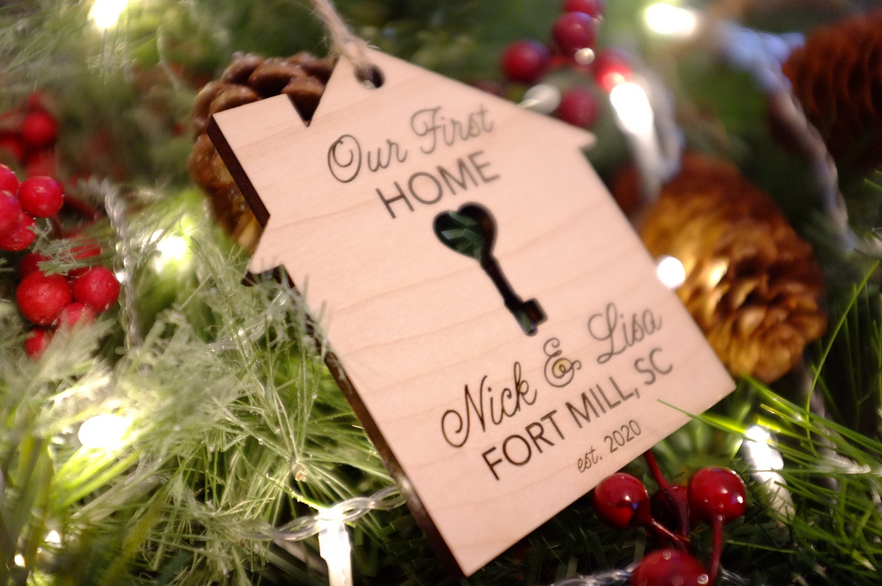 Our First Home Ornament | Christmas Ornament | Our First Christmas in Our New Home Ornament | House Ornament | Wooden House Ornament