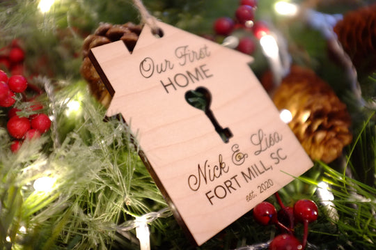 Our First Home Ornament | Christmas Ornament | Our First Christmas in Our New Home Ornament | House Ornament | Wooden House Ornament