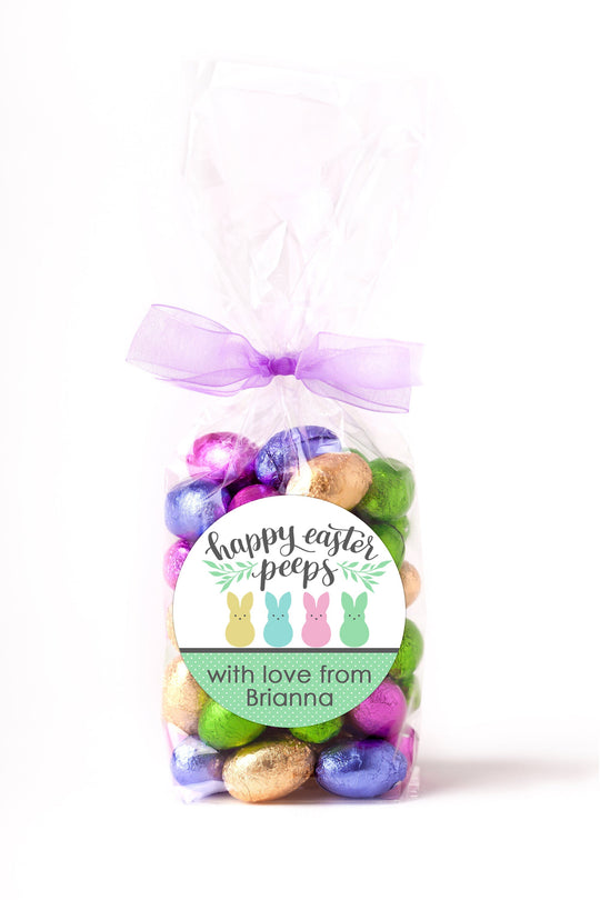 Easter Stickers, Happy Easter Friends, Personalized Easter Stickers, Kids Easter Treat Bags, Easter Labels for Favors, Easter Classroom