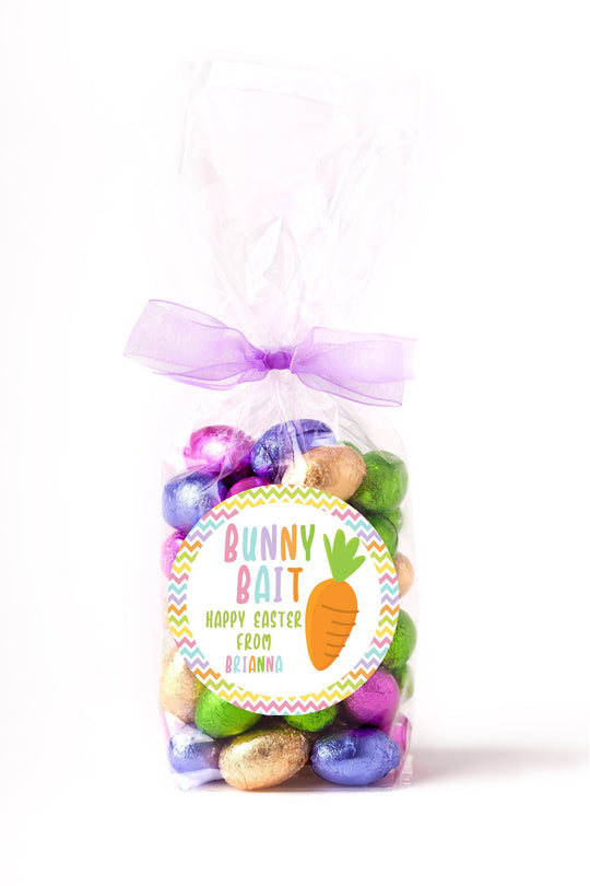 Easter Stickers, Bunny Bait, Personalized Easter Stickers, Kids Easter Treat Bags, Easter Labels for Favors, Easter Classroom