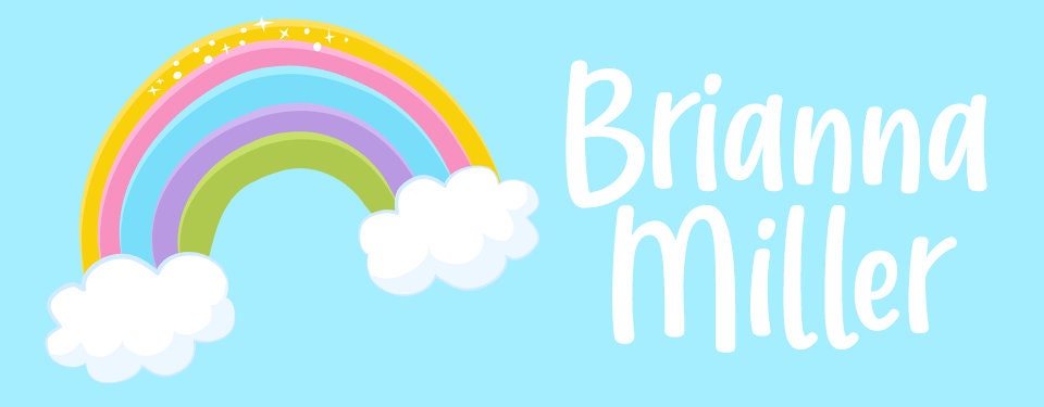 Personalized Kids Name Labels, Waterproof Unicorn Stickers, Supplies for Back to School