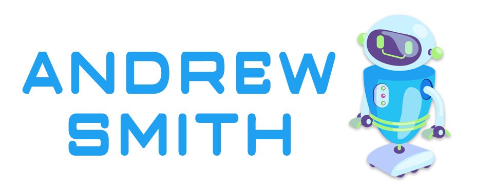 Boy/Girl Robots Kid Name Labels, Name Tag Stickers, Waterproof Labels for Kids Daycare, Vinyl Name Stickers for Kids School Labels