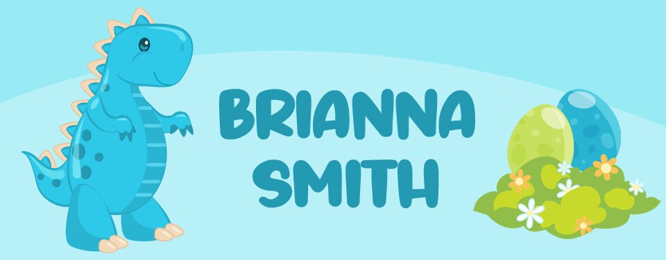 Personalized Dinosaur Name Labels, Waterproof Dino Stickers, Supplies for Back to School