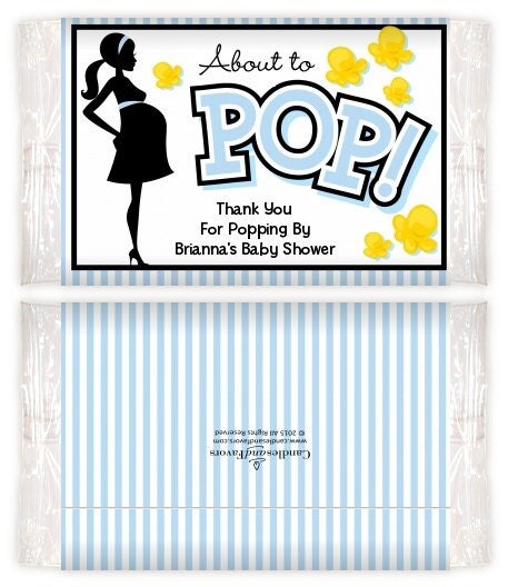 Ready To Pop Blue - Printable Popcorn Wrappers