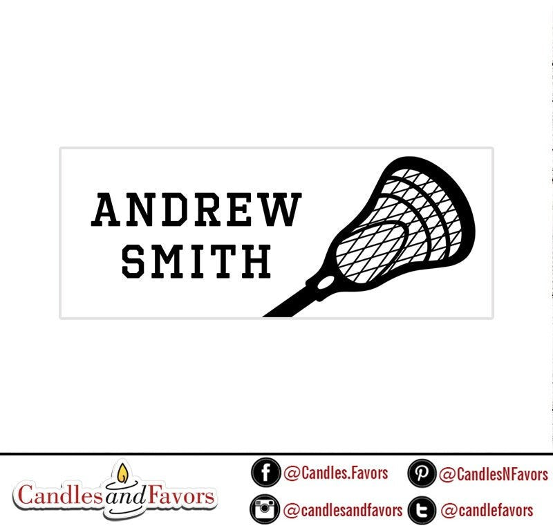 Personalized Lacrosse Name Labels, Waterproof Sports Stickers, Supplies for Back to School