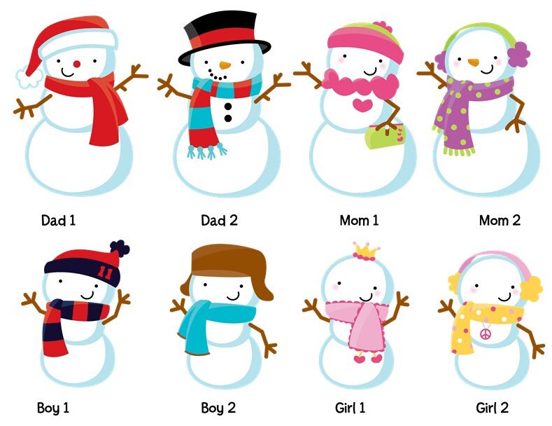 Personalized Snowman Family Christmas Ornament | Our Family Ornament | Christmas Ornament | Custom Family Keepsake | Family Ornament