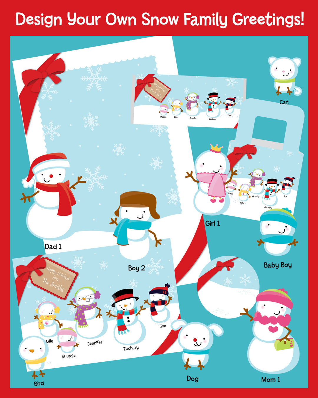 Personalized Snowman Family Christmas Ornament | Our Family Ornament | Christmas Ornament | Custom Family Keepsake | Family Ornament