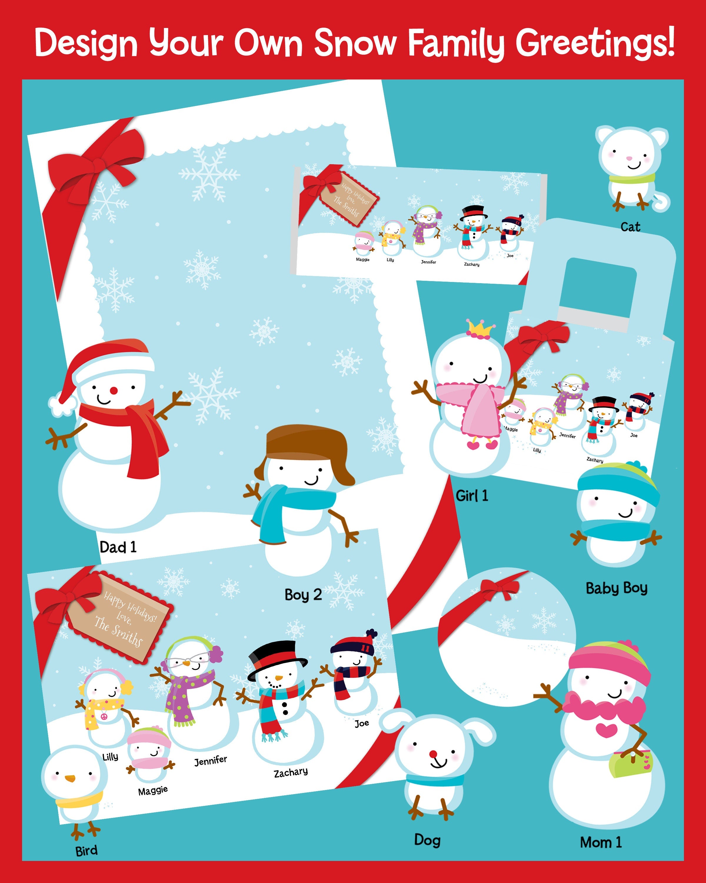 Personalized Snowman Family Christmas Ornament | Our Family Ornament | Christmas Ornament | Custom Family Keepsake | Family Ornament