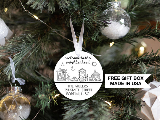 Personalized New Home Christmas Ornament | Welcome to the Neighborhood Christmas Ornament | Our First Home Christmas Ornament