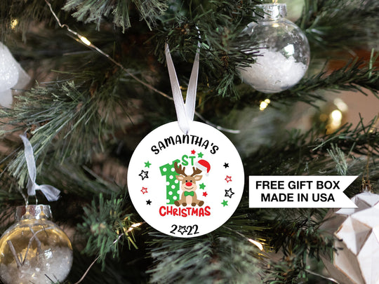 Personalized Gingerbread Baby's 1st Christmas Ornament| Baby First Christmas | Personalized Baby Christmas Ornament