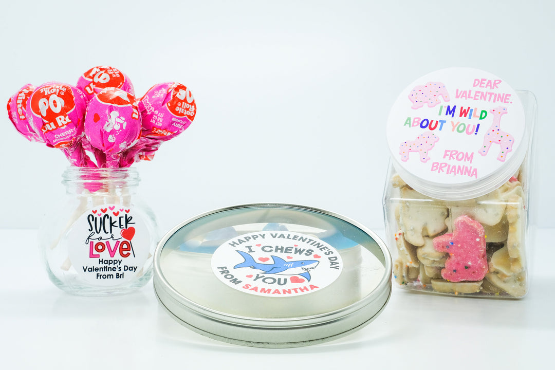 Love Is Magical Valentine's Day Stickers - Personalized Valentine Round Sticker Labels - Classroom Valentines for School
