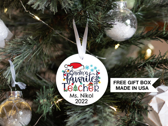 Personalized Teacher Keepsake Ornament | Teacher Appreciation Gift from Student |  Custom Teacher Christmas Ornament