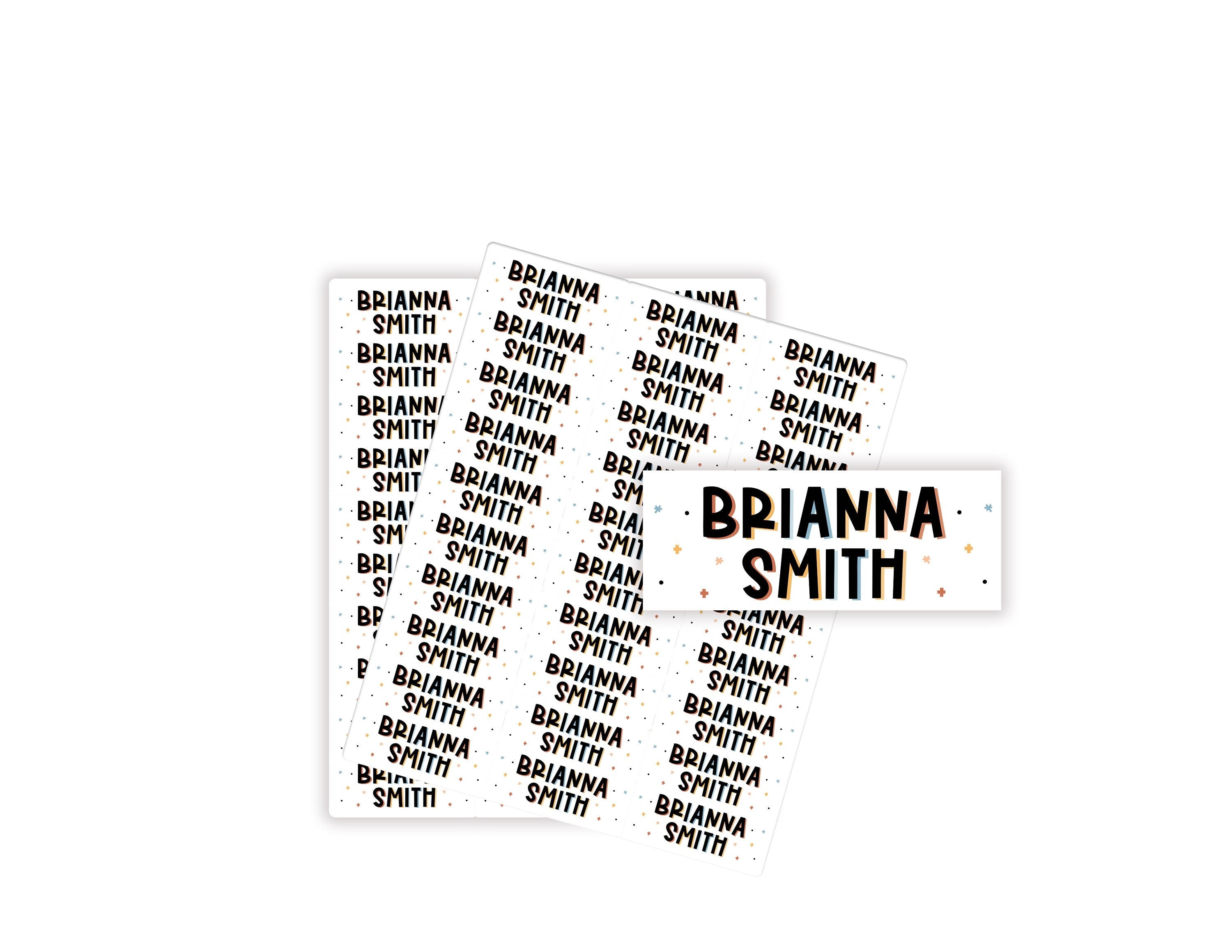 Personalized Kids Name Labels, Waterproof Boho Girl Stickers, School Daycare Stickers