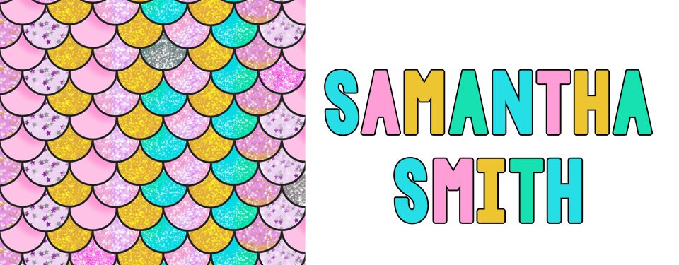 Mermaid Name Labels, Name Tag Stickers, Waterproof Labels for Kids Daycare, Vinyl Name Stickers for Kids School Labels