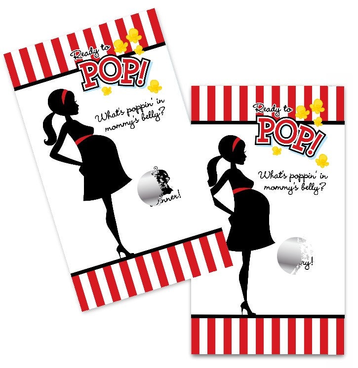 Ready To Pop Baby Shower Scratch Off Game - 20 Card Pack