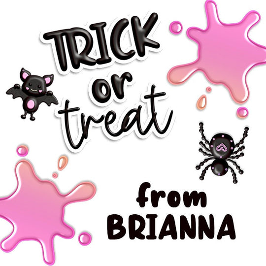 Trick or Treat Blue Personalized Halloween Sticker, Custom Halloween Stickers, Kids Halloween Favor Stickers, Halloween Stickers for School