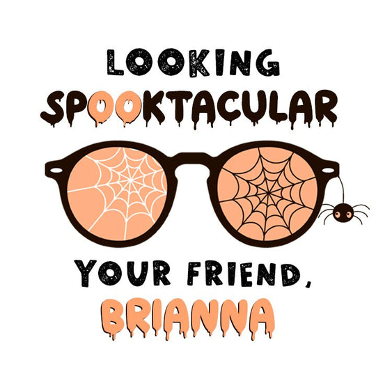 Looking Spooktacular Personalized Halloween Sticker, Custom Halloween Stickers, Kids Halloween Favor Stickers, Halloween Stickers for School