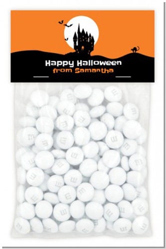 Haunted House Personalized Halloween Sticker, Custom Halloween Stickers, Kids Halloween Favor Stickers, Cute Halloween Stickers for School