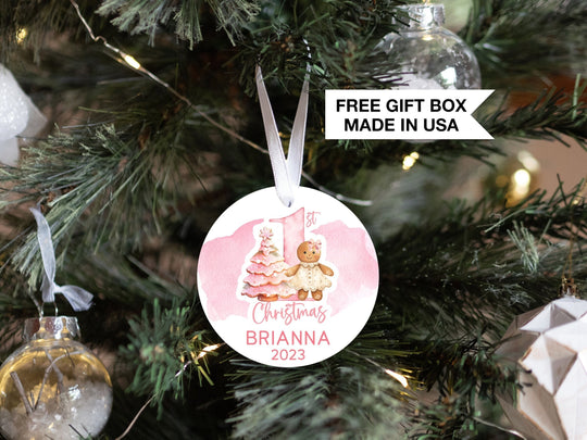 Personalized Gingerbread Baby's 1st Christmas Ornament| Baby First Christmas | Personalized Baby Christmas Ornament | Gingerbread Baby Gift