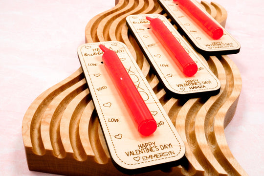 Personalized Class Valentine Bubble Holder Cards | Candy Free Favors for Classroom Valentine's Day Party