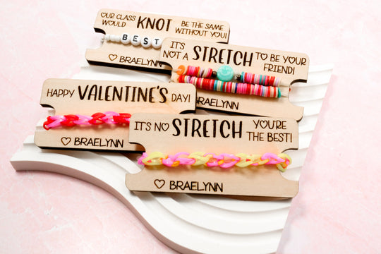 Personalized Class Valentine Bubble Holder Cards | Candy Free Favors for Classroom Valentine's Day Party
