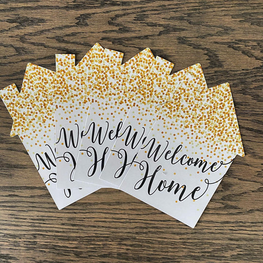Welcome Home Invitation  - Real Estate Welcome Home Cards- Custom House Shaped New Home Invitations - Printed Welcome Home Cards