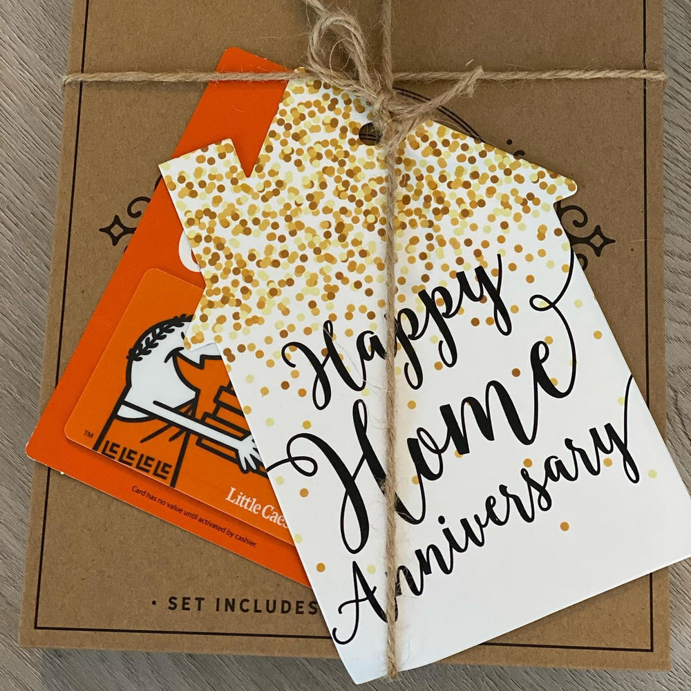Happy Home Anniversary Invitation  - Real Estate Welcome Home Cards- Custom House Shaped New Home Invitations - Printed Welcome Home Cards