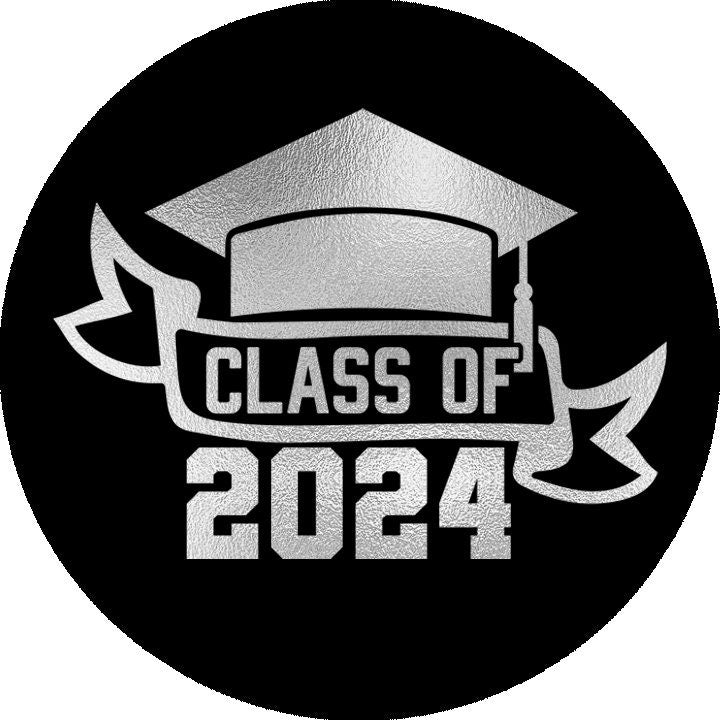 Personalized Graduation Stickers for Chocolate Kisses Candy, Graduation Favor Silver Black, Graduation Party Decorations, Class of 2025