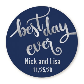 Best Day Ever Wedding Sticker Bridal Shower Stickers, Thank You Stickers, Wedding Favor Sticker Labels, Personalized Party Favors