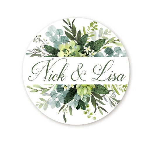 Greenery Bridal Shower Stickers, Wedding Favor Shower Favor Eucalyptus, Engagement Thank You Labels, Bridal Shower Labels