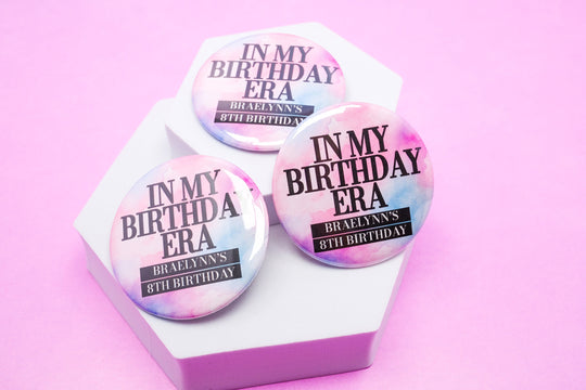 In My Birthday Era Buttons, In My Birthday Era Party Favor, Cute Birthday Buttons, Trendy Birthday Decorations for Her, Birthday Pins