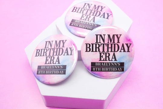 In My Birthday Era Buttons, In My Birthday Era Party Favor, Cute Birthday Buttons, Trendy Birthday Decorations for Her, Birthday Pins