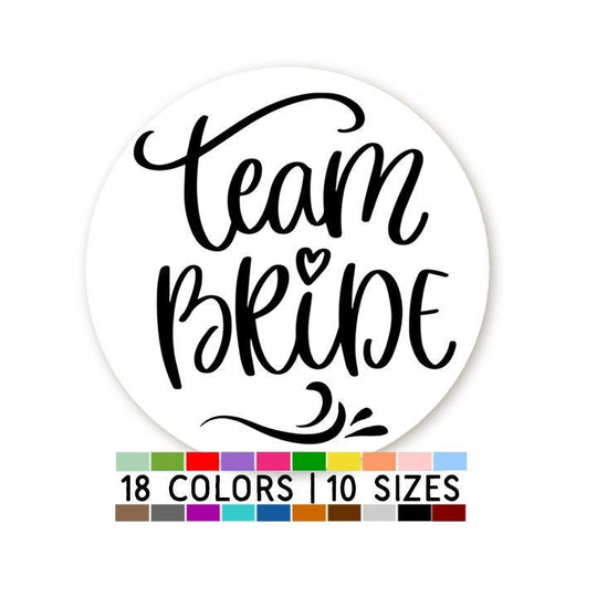 Team Bride Bridal Shower Party Stickers, Team Bride Labels, Bridesmaid Sticker, Bachelorette Party