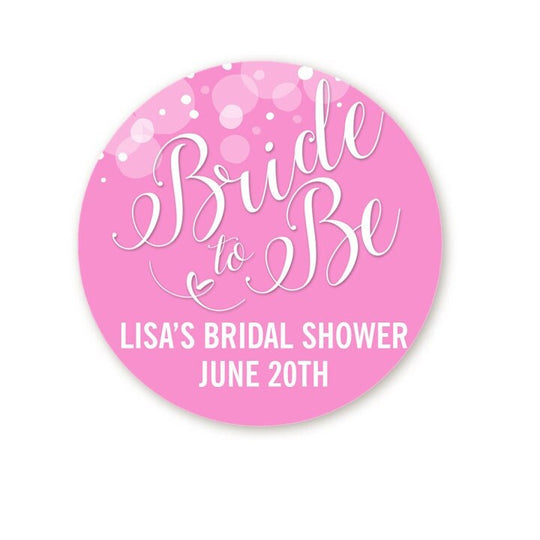 Bride To Be Bridal Shower Stickers, Thank You Stickers, Wedding Favor Sticker Labels, Personalized Party Favors