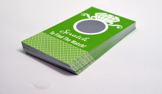 20 Green Scratch Off Cards - Bridal Shower Game - Bachelorette Party Games