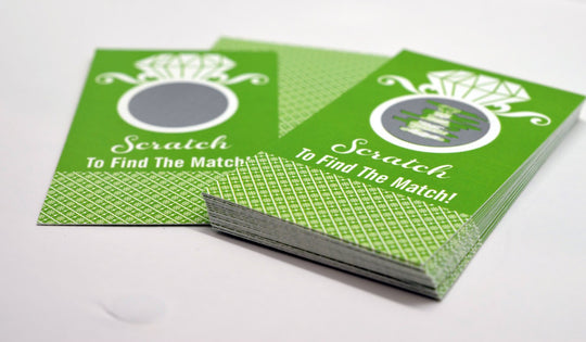 20 Green Scratch Off Cards - Bridal Shower Game - Bachelorette Party Games
