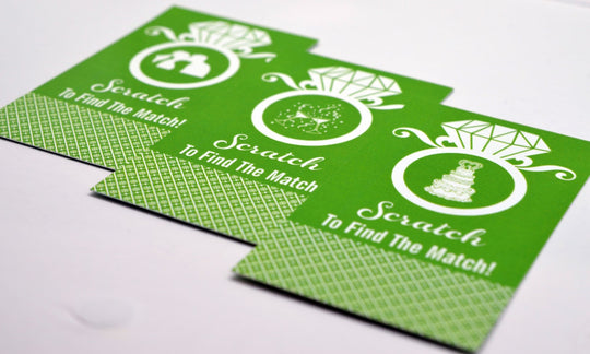20 Green Scratch Off Cards - Bridal Shower Game - Bachelorette Party Games