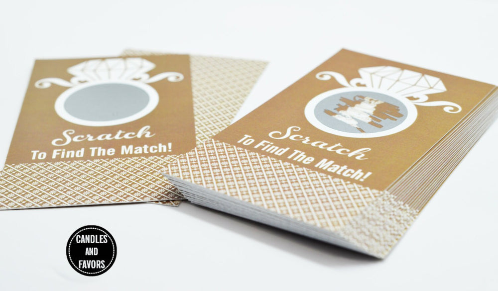 20 Cafe Latte Scratch Off Cards - Bridal Shower Game - Bachelorette Party Games