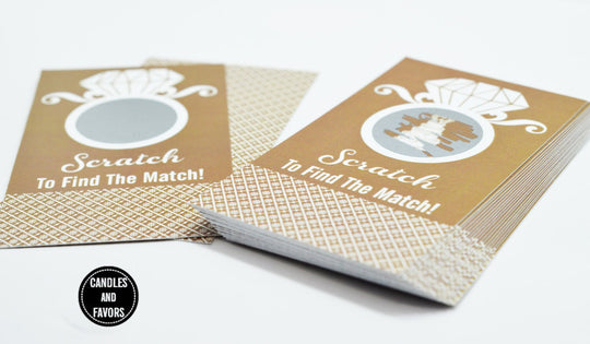 20 Cafe Latte Scratch Off Cards - Bridal Shower Game - Bachelorette Party Games