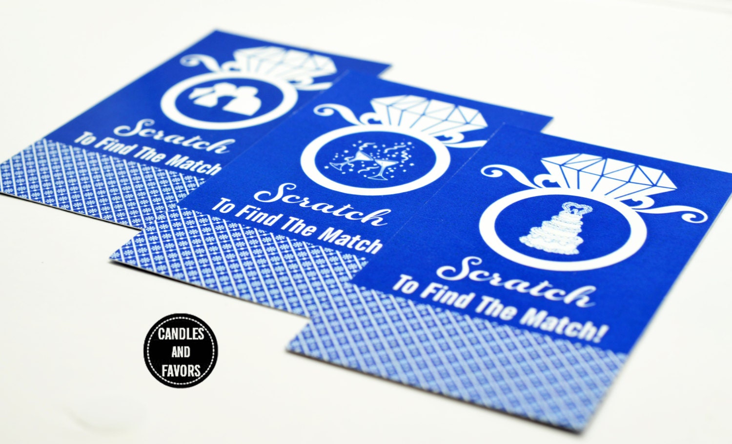 20 Blue Scratch Off Cards - Bridal Shower Game - Bachelorette Party Games