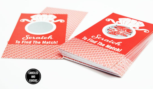 20 Red Scratch Off Cards - Bridal Shower Game - Bachelorette Party Games