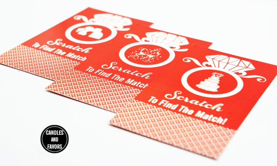 20 Red Scratch Off Cards - Bridal Shower Game - Bachelorette Party Games