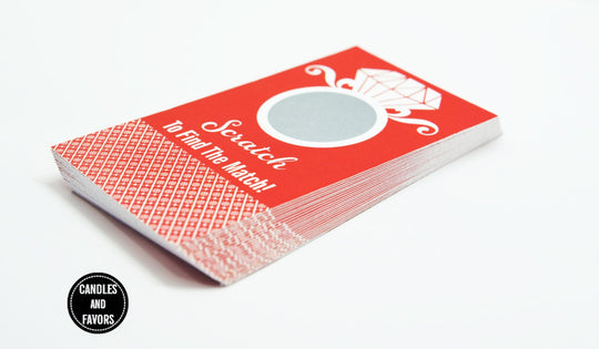 20 Red Scratch Off Cards - Bridal Shower Game - Bachelorette Party Games